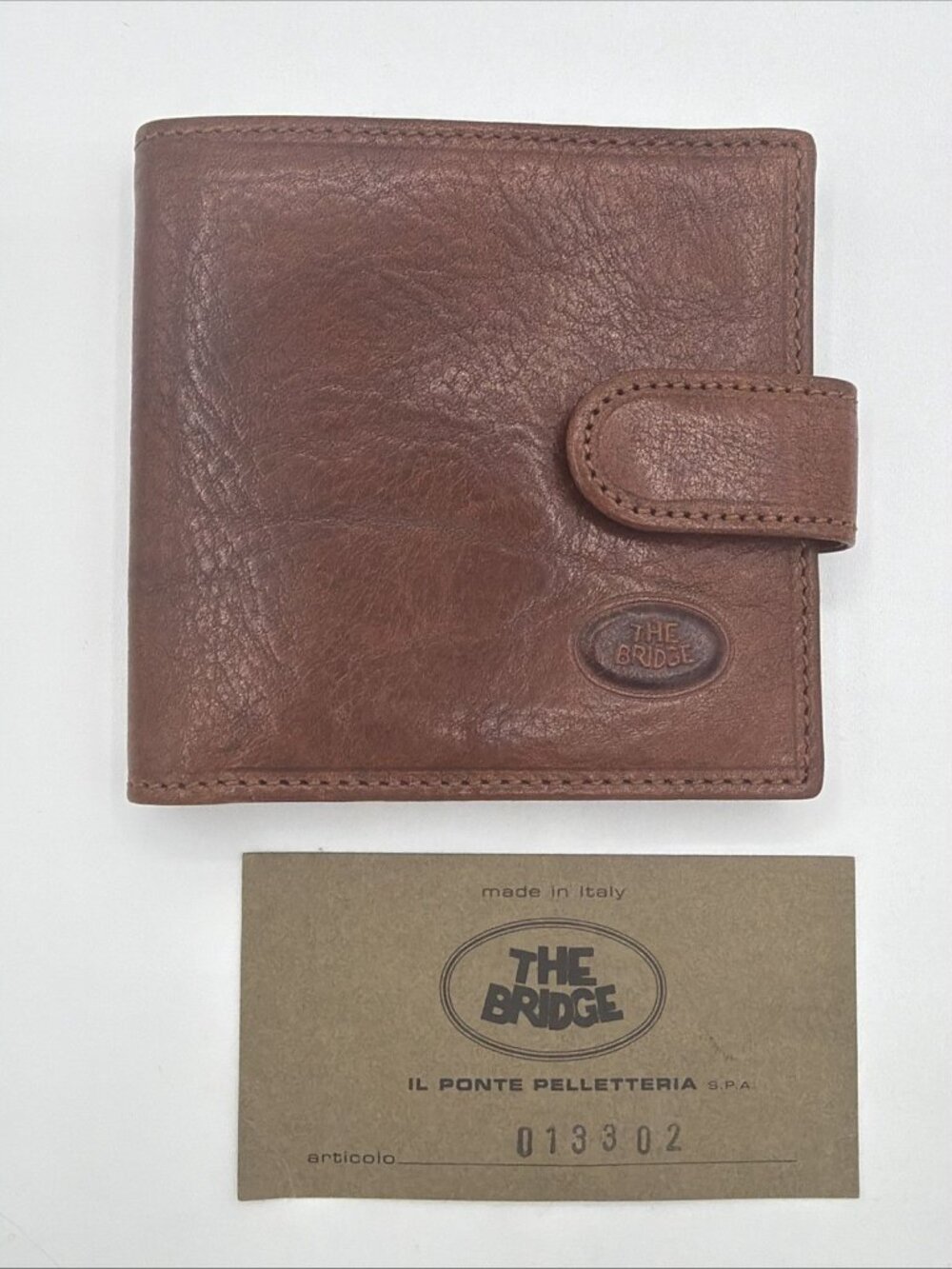 The Bridge Italian Leather Bi-fold Wallet, Brown, NWT - Picture 3 of 12